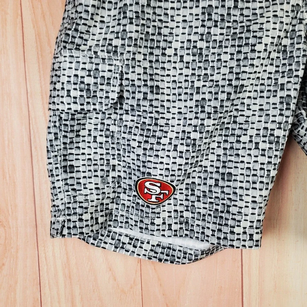 Tommy Bahama Mens Shorts 2XL Gray Polyester Lined San Francisco 49ers Football